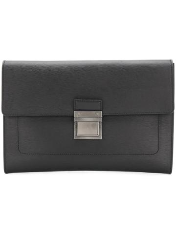 Versace Micro-paglia Document Bag - Black