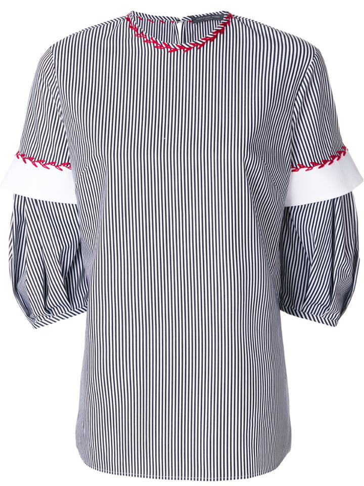 Alexander Mcqueen Striped Blouse - Grey