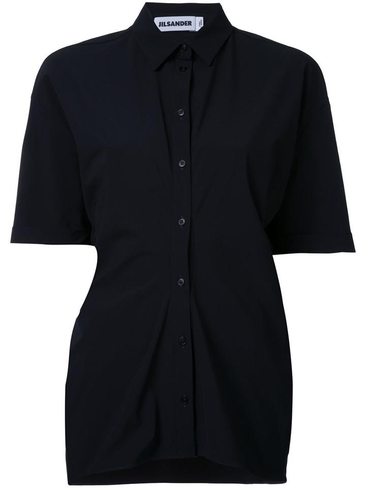 Jil Sander Short-sleeve Shirt, Women's, Size: 40, Black, Elastodiene/polyamide