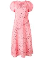 Valentino Spike Trim Dress, Women's, Size: 42, Pink/purple, Silk/spandex/elastane