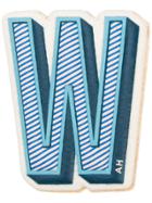 Anya Hindmarch W Sticker - Blue