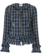 Twin-set Tweed Fringed Jacket - Multicolour