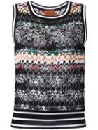 Missoni Zigzag Knitted Tank, Women's, Size: 46, Black, Cotton/viscose