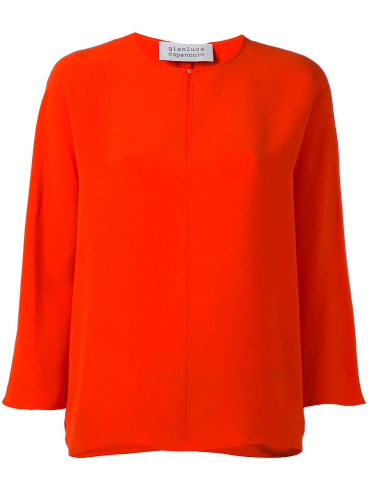 Gianluca Capannolo Round Neck Blouse - Yellow & Orange