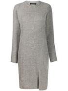 Cédric Charlier Ribbed-knit Dress - Grey