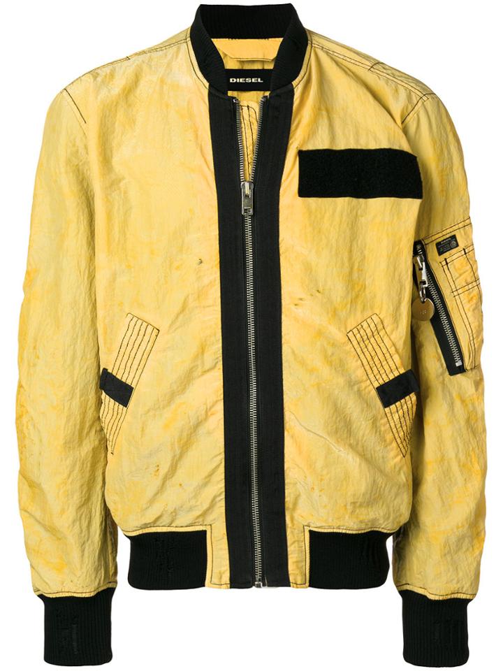 Diesel J-souly-tye Bomber Jacket - Yellow & Orange