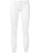 7 For All Mankind Skinny Cropped Jeans, Size: 27, White, Cotton/spandex/elastane/polyester
