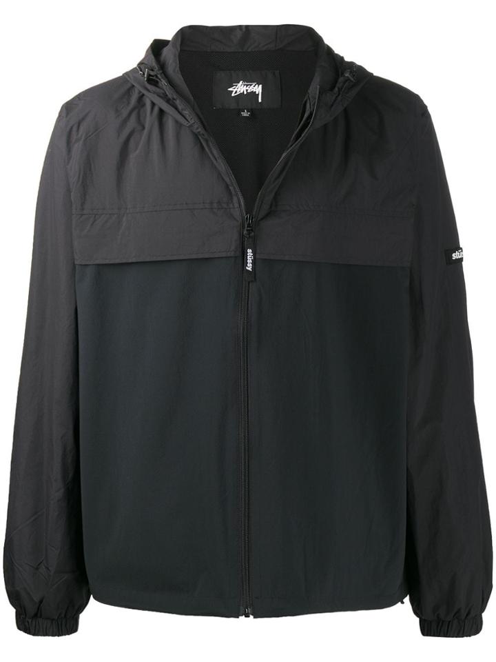 Stussy Zipped Hooded Jacket - Black