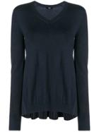 Steffen Schraut Pleated Panel Knitted Blouse - Blue