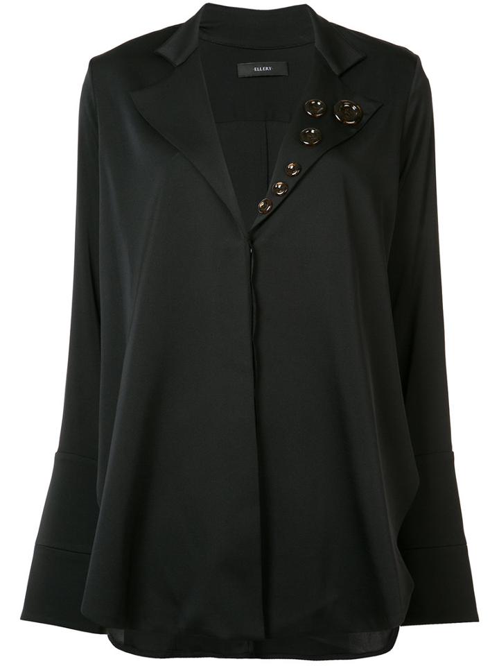 Ellery - 'mona Lisa' Blouse - Women - Silk/polyurethane - 6, Black, Silk/polyurethane