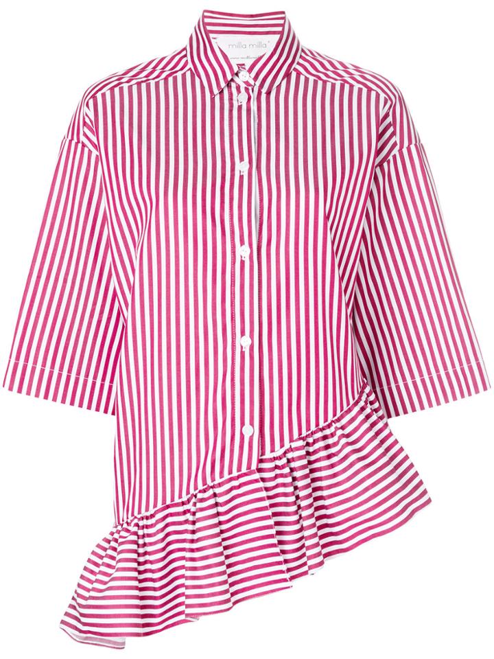 Milla Milla Asymmetric Stripe Shirt - Red