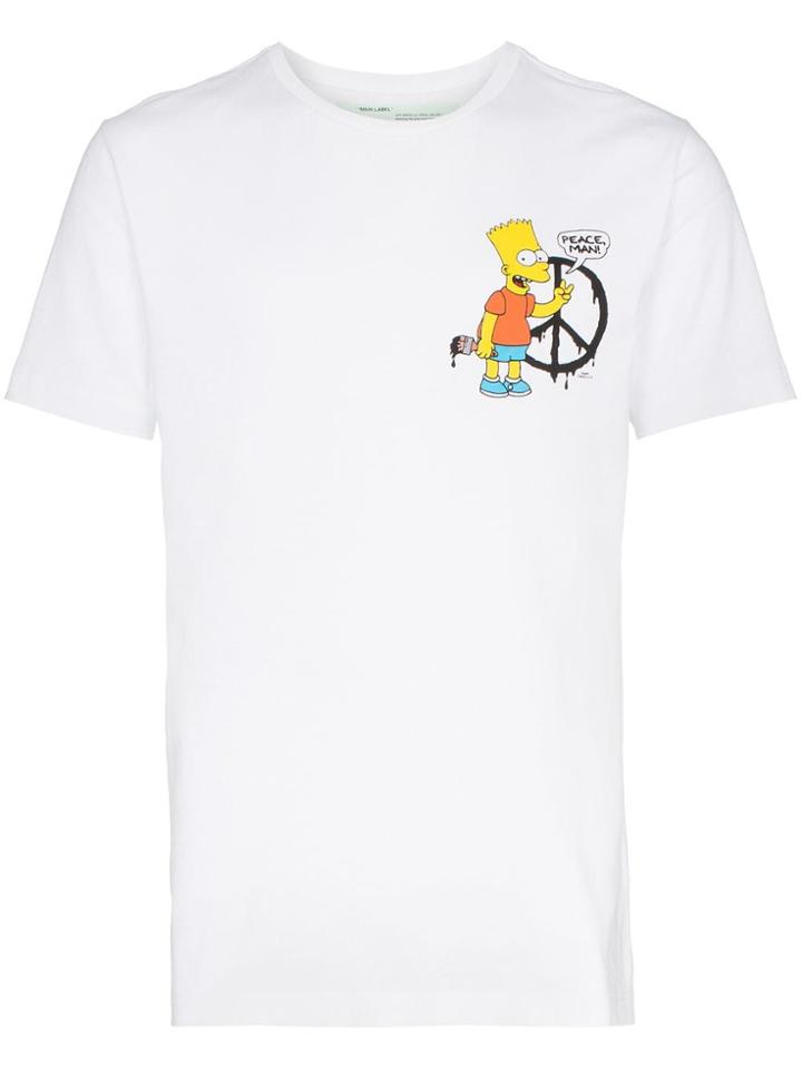 Off-white Bart Simpson Print Cotton T-shirt