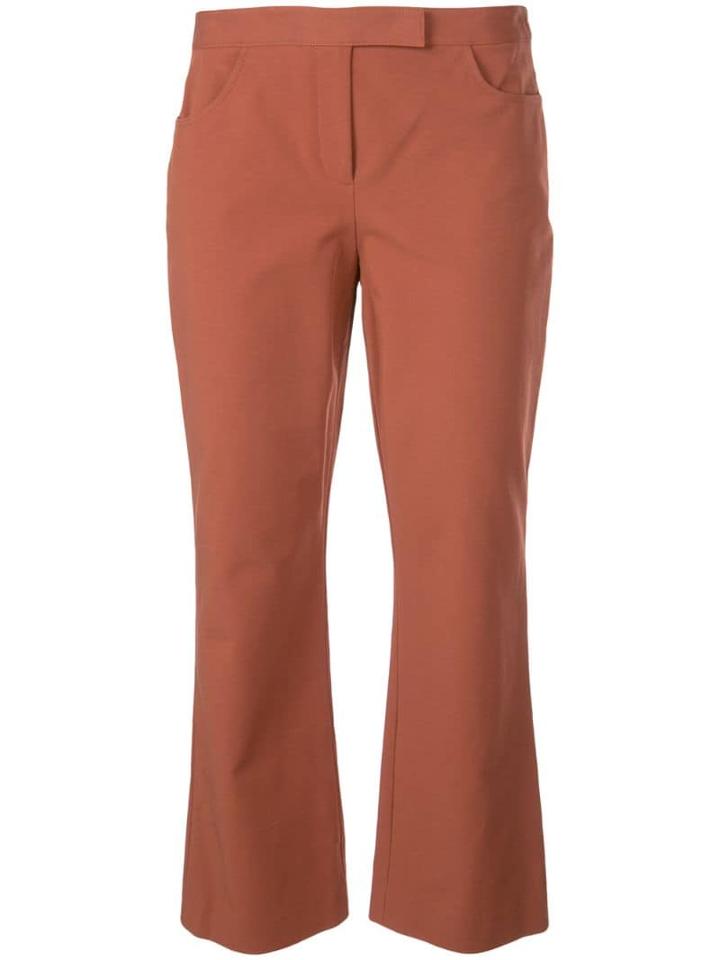 Theory Slim Cropped Trousers - Brown