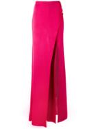 Balmain Skirt Effect Palazzo Pants, Women's, Size: 42, Pink/purple, Viscose