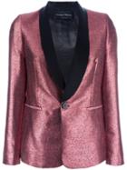 Christian Pellizzari Metallic Blazer, Women's, Size: 42, Pink/purple, Polyester/polyamide/acetate/viscose