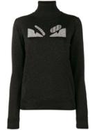 Fendi Monster Turtleneck Jumper - Black