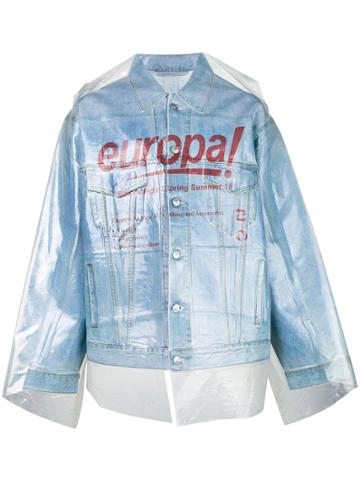 Balenciaga Dry Clean Big Denim Jacket - Blue