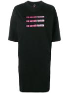 Marcelo Burlon County Of Milan He Never Cared Quote Dress - Black