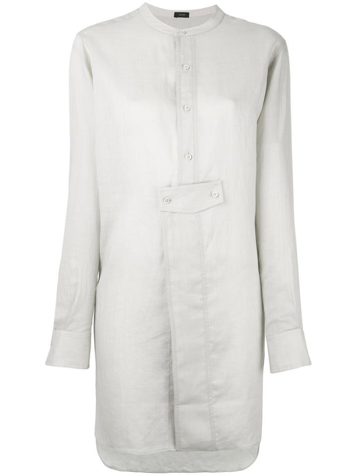 Joseph - Bernie Shirt - Women - Silk/ramie - 42, Grey, Silk/ramie