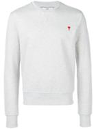 Ami Alexandre Mattiussi Ami De Coeur Sweatshirt, Men's, Size: Xxl, Grey, Cotton