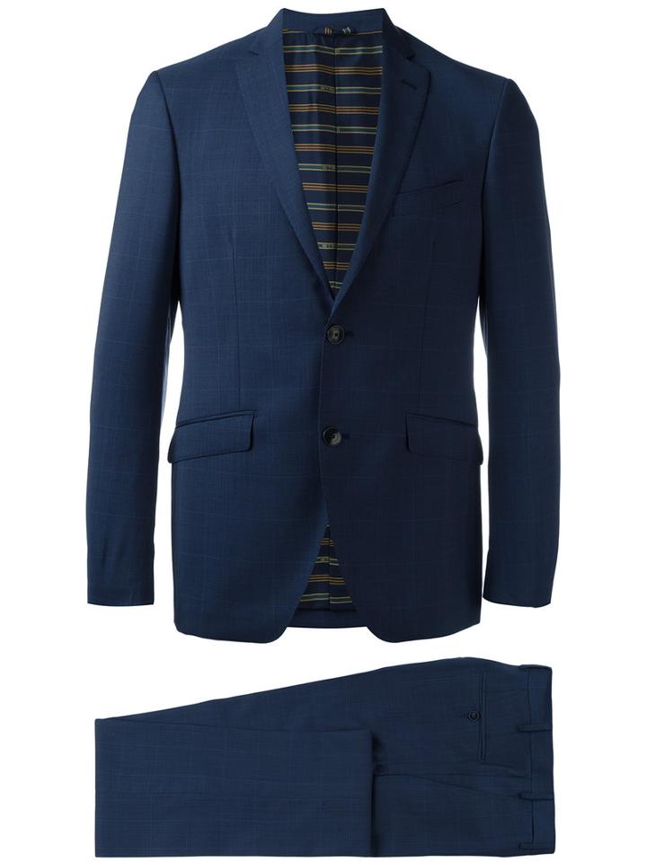 Etro Newmileto Suit, Men's, Size: 54, Blue, Wool/polyester/acetate/cupro
