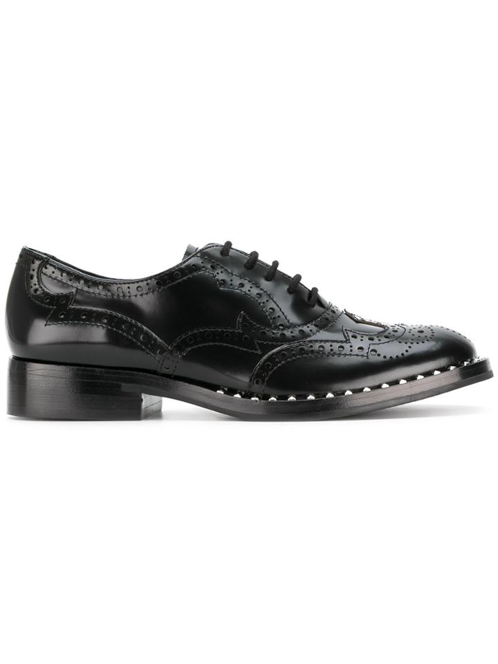 Ash Wing Soft Brogues - Black