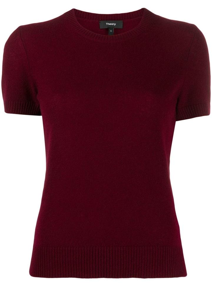 Theory Short-sleeved Cashmere Top - Red