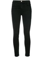 Frame Denim Super Skinny Cropped Jeans - Black