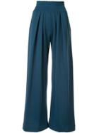 Molli Knitted Palazzo Trousers - Blue