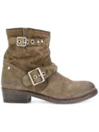 Golden Goose Deluxe Brand Suede Biker Style Boots - Green