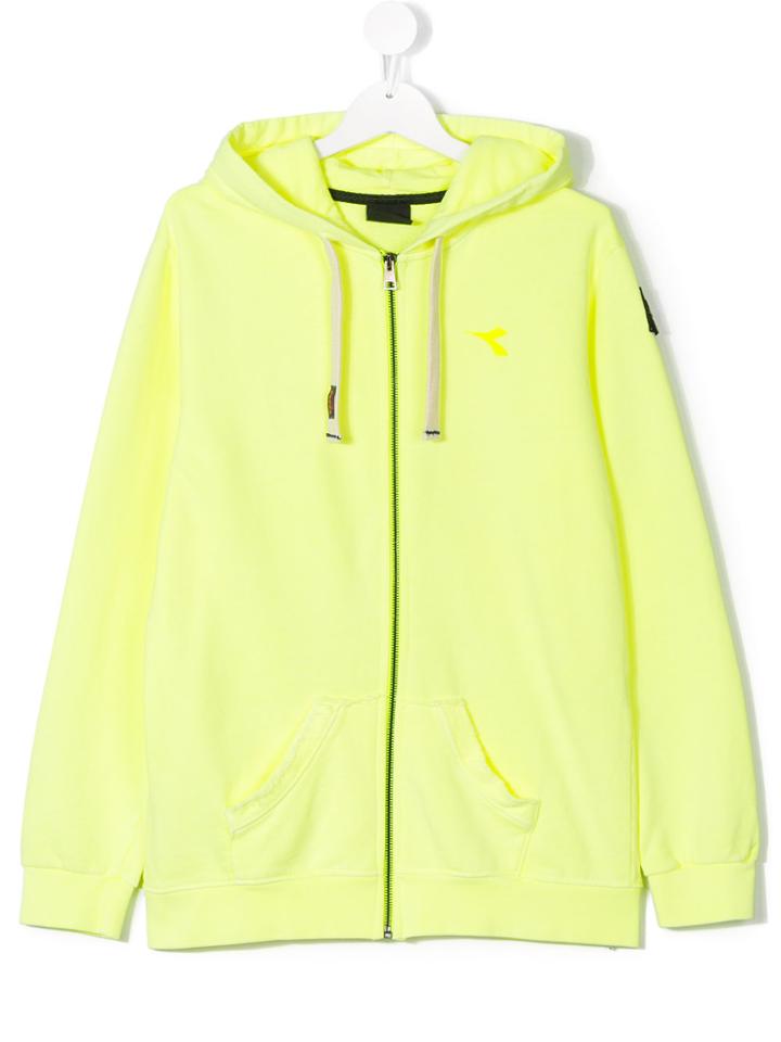 Diadora Junior Classic Hoodie - Yellow & Orange