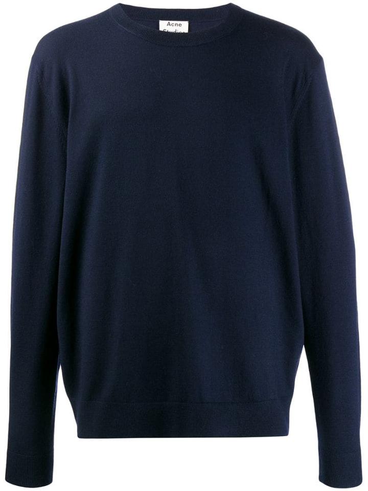 Acne Studios Relaxed Fit Crewneck Jumper - Blue