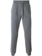 Brunello Cucinelli Drawstring Track Pants, Men's, Size: Large, Grey, Cotton/polyamide/cashmere