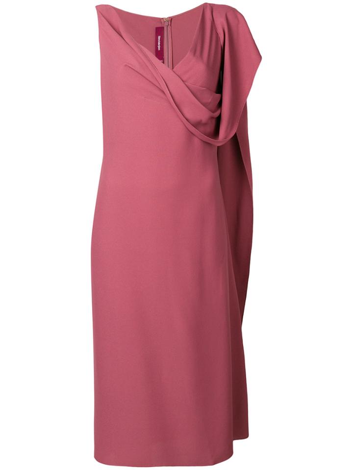 Sies Marjan Flared V-neck Dress - Pink & Purple