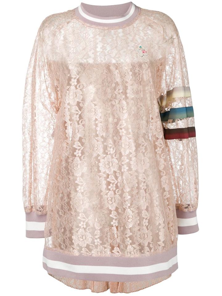 Marco De Vincenzo Lace Sweatshirt - Pink