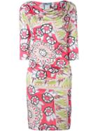 Blumarine Floral Print Dress, Women's, Size: Xl, Pink/purple, Polyamide/spandex/elastane
