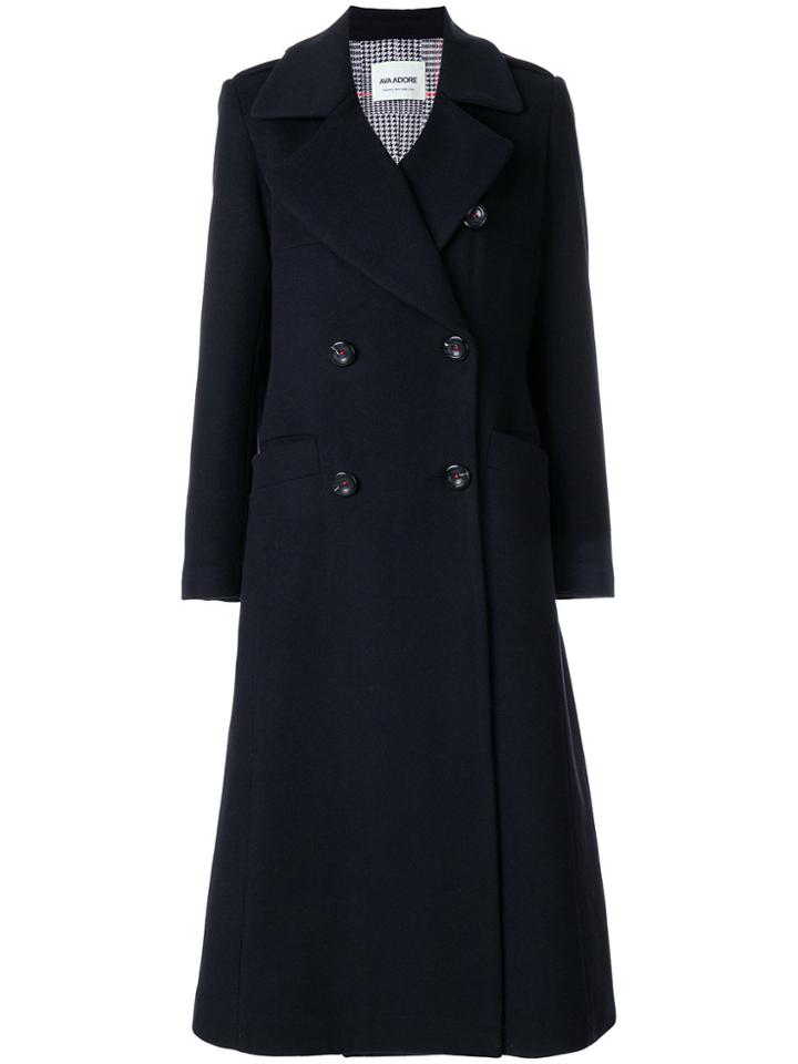 Ava Adore Double Breasted Coat - Black