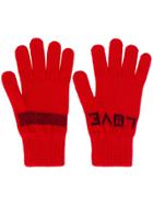 Paul Smith Love Knit Gloves - Red