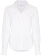 Thom Browne Dropped Collar Cotton Shirt - White