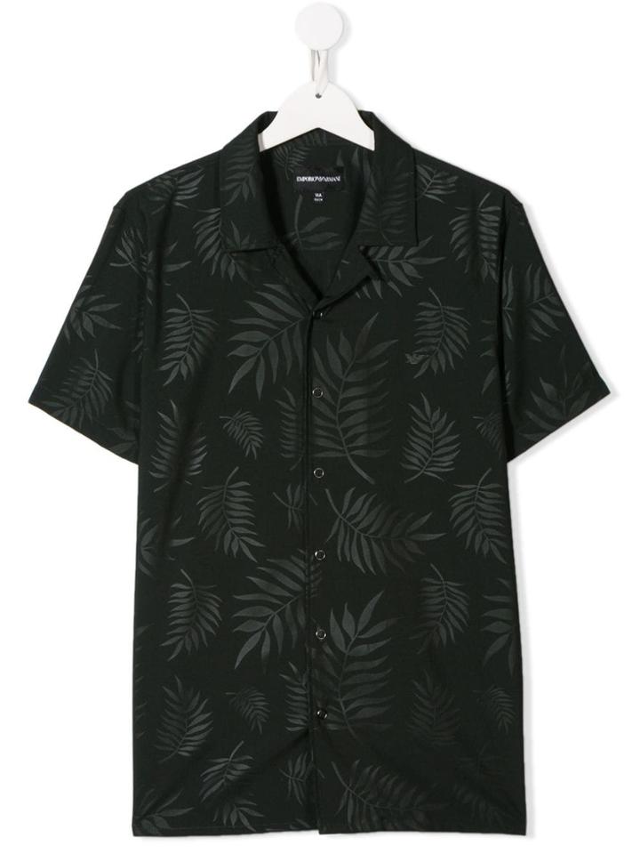 Emporio Armani Kids Casual Tropical Shirt - Green