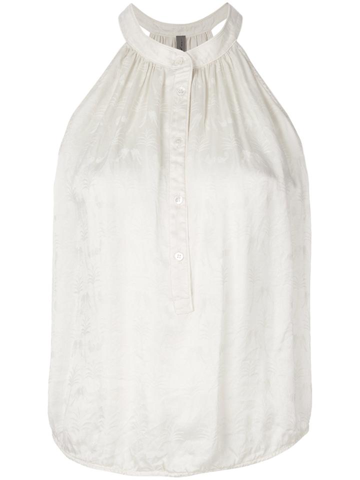 Raquel Allegra Halter Crop Top - White