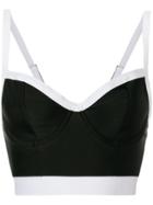 Balmain Contrast Trim Bralette Top - Black