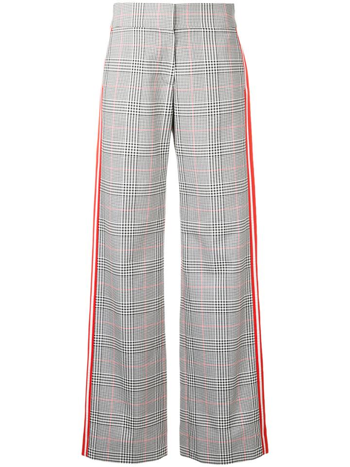 Monse Side Stripe Checked Trousers - Black