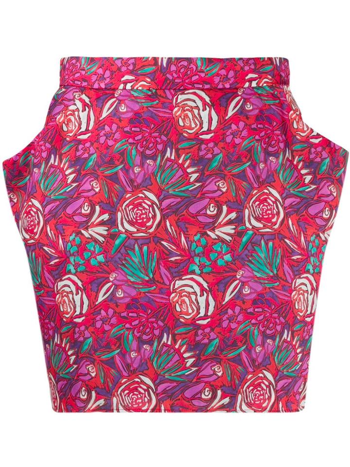 Roseanna Hendrix Turner Floral Skirt - Red