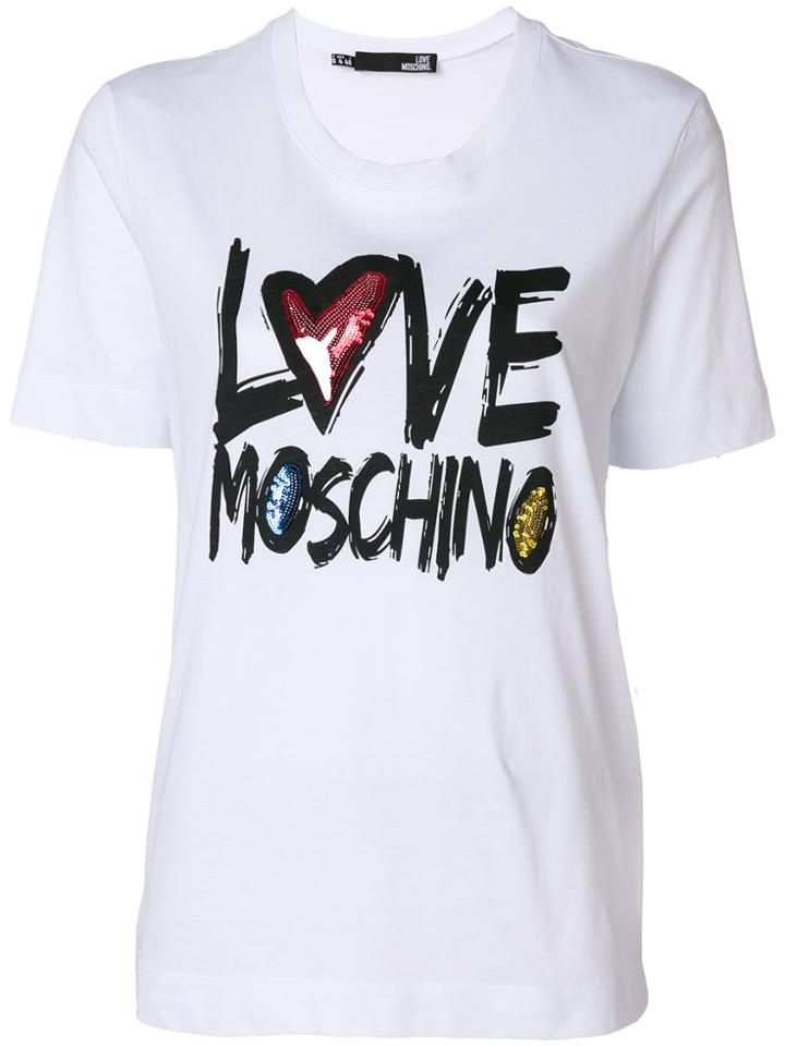 Love Moschino Classic Logo T-shirt - White