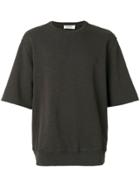 Jil Sander Short Sleeve Raw Stitch Sweatshirt - Green