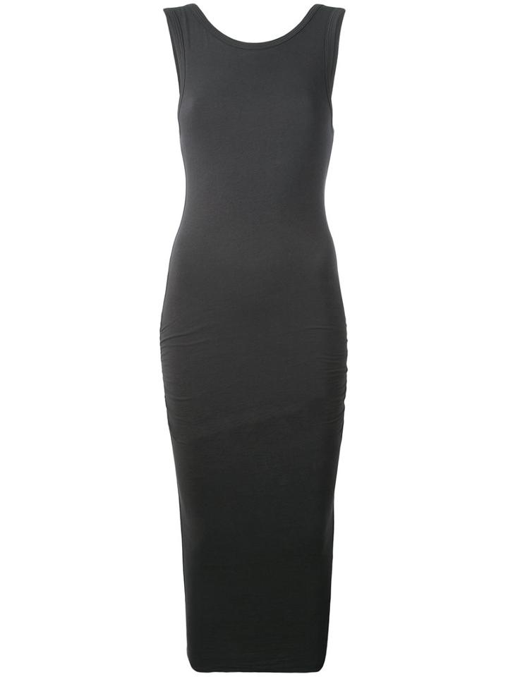 James Perse - Open Back Dress - Women - Cotton/spandex/elastane - 1, Grey, Cotton/spandex/elastane