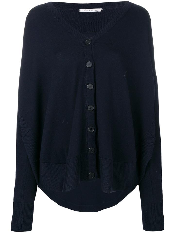 Stefano Mortari Slouchy V-neck Cardigan - Blue