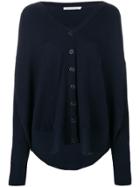 Stefano Mortari Slouchy V-neck Cardigan - Blue