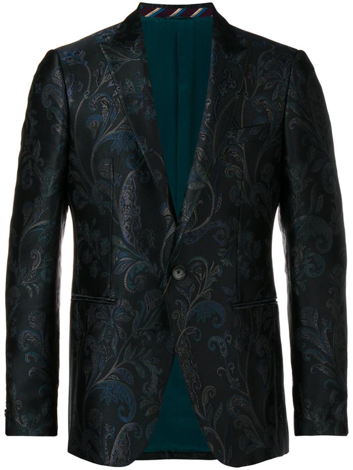 Etro Paisley Patterned Blazer - Black